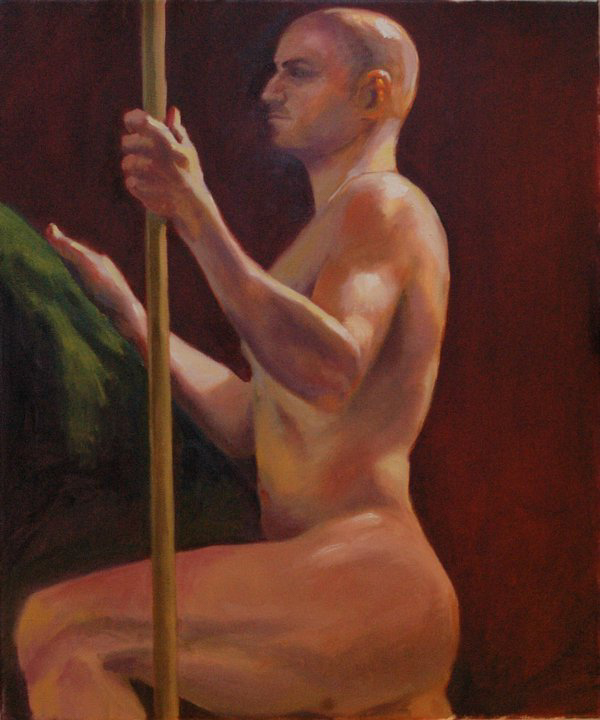 Kneeling Figure with Staff
