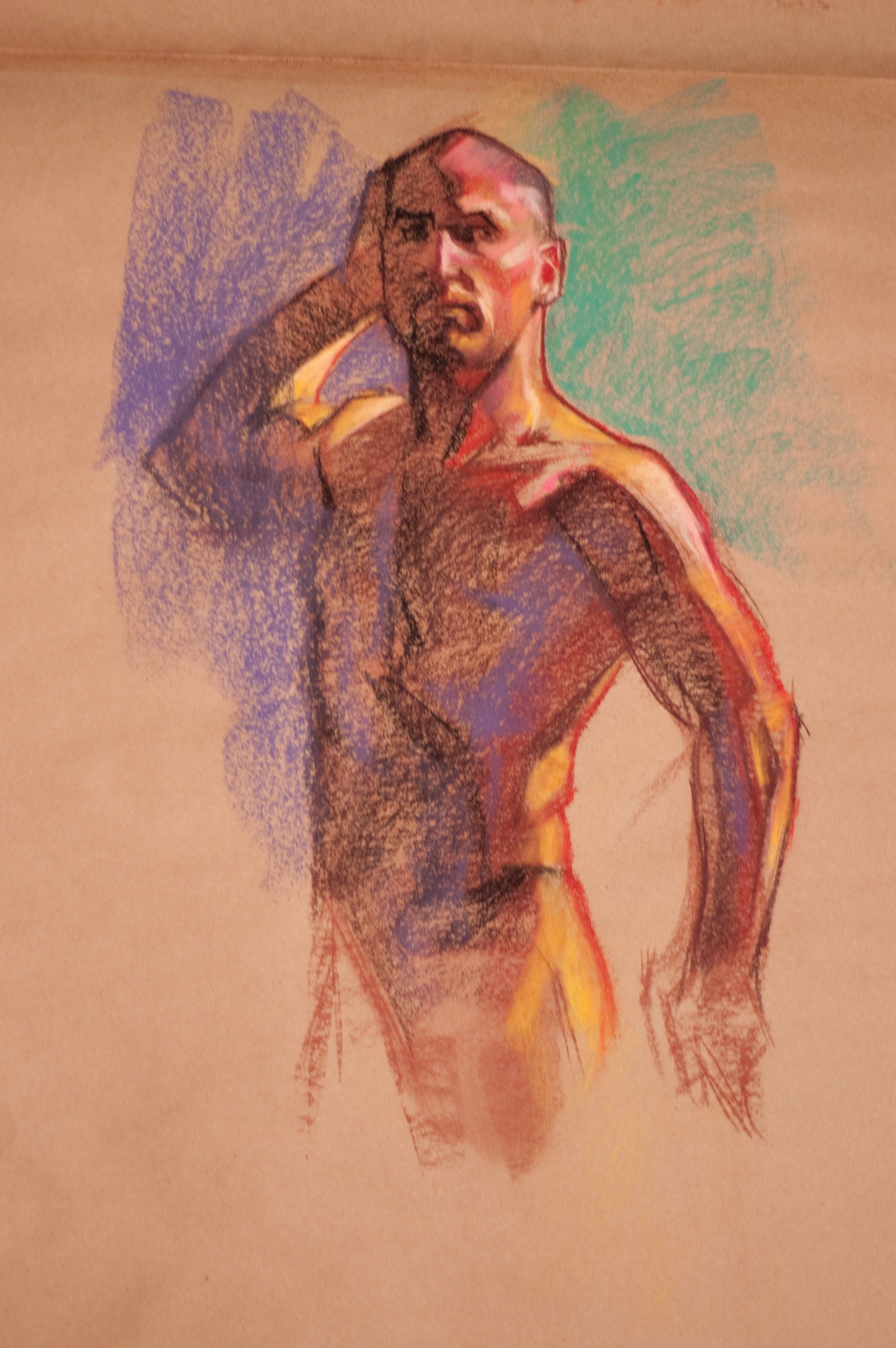 Portrait Study, Hand Raised