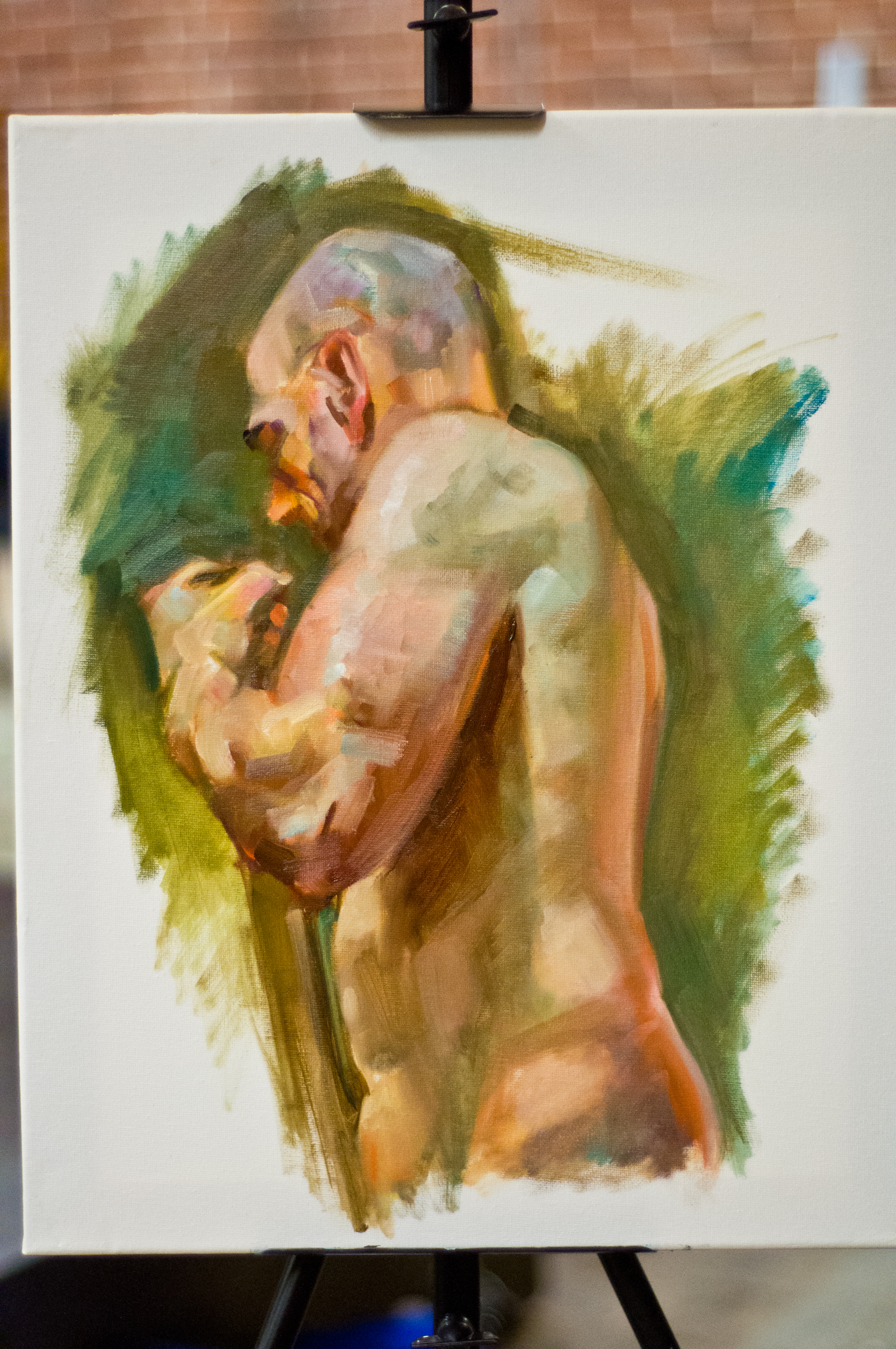 Figure in Green, Profile Study