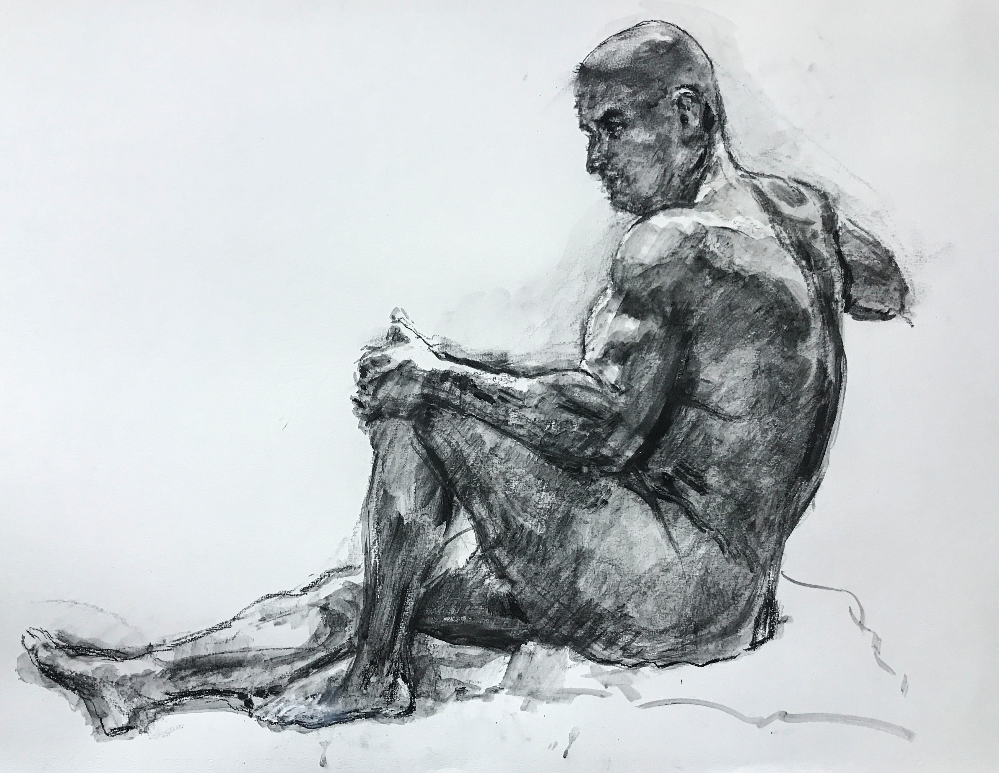 Seated Figure, Knee Drawn Up
