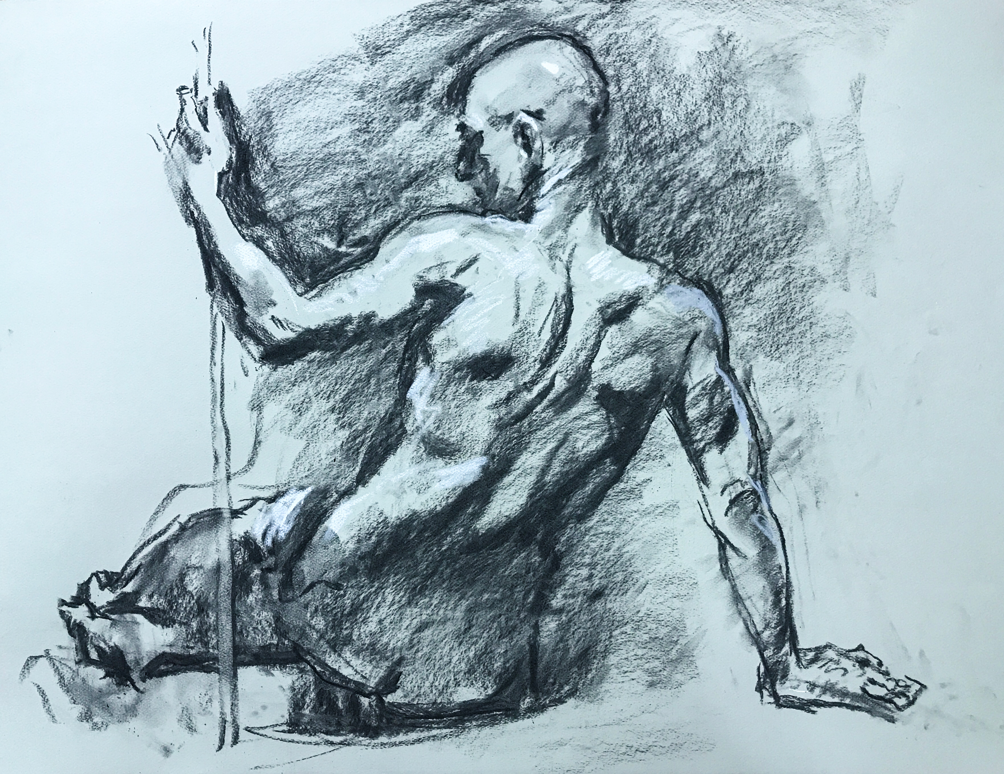 Seated Profile, Marker Study
