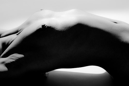 Abstract monochrome figure study